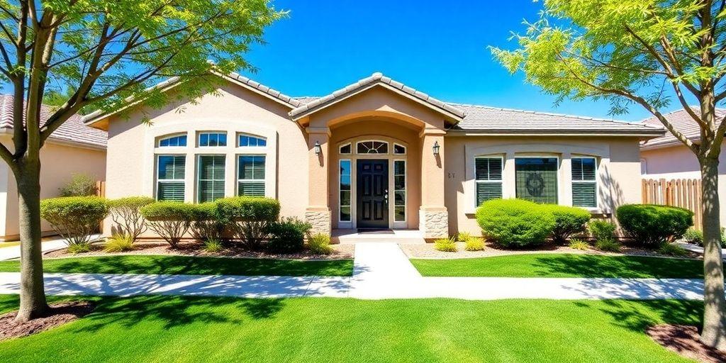 Modern house exterior in North Las Vegas, NV.
